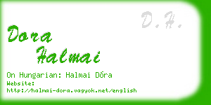 dora halmai business card