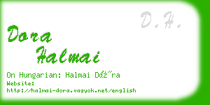 dora halmai business card